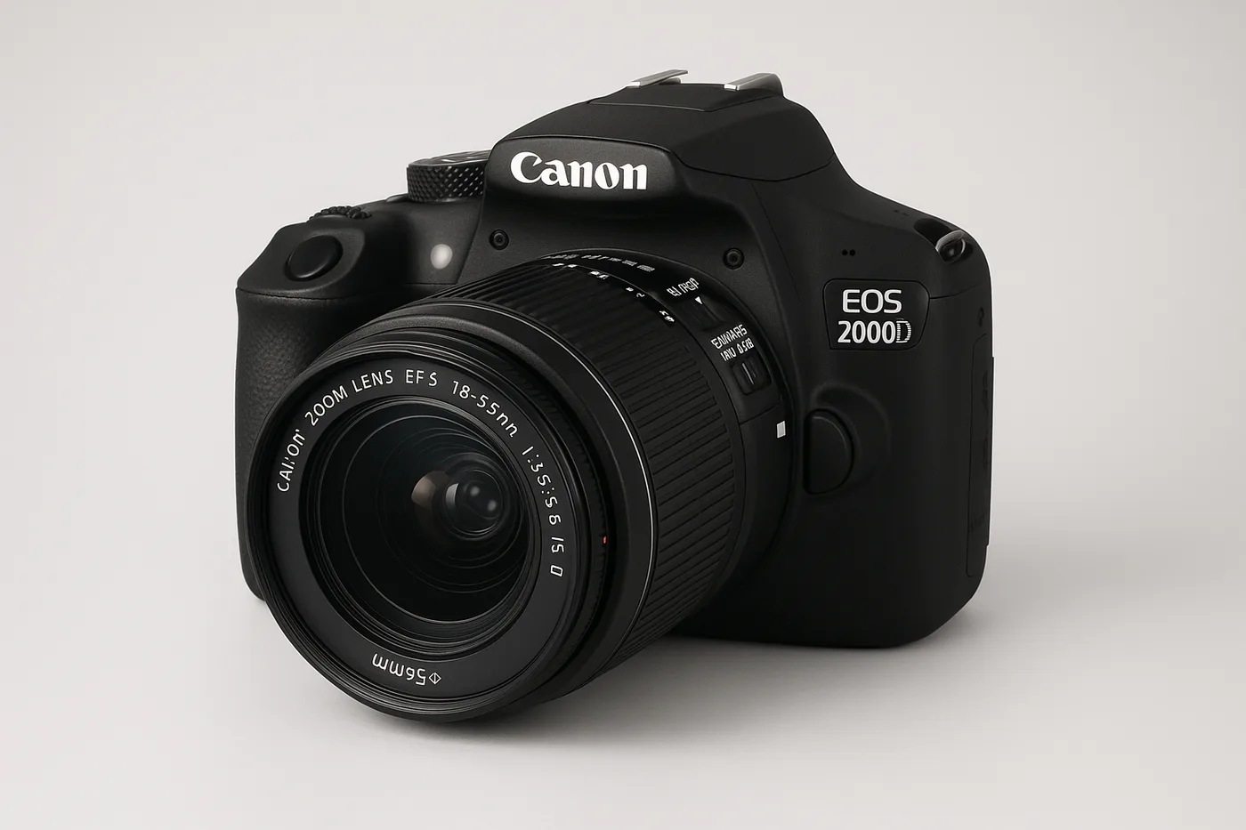 Cámara Canon EOS 2000D con objetivo EF-S 18-55mm, la DSLR de 24,1 MP estándar en los fotomatones profesionales