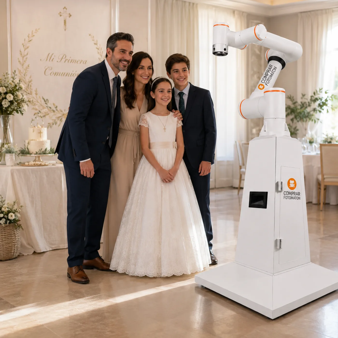 Fotomatón robótico Glambot con cámara a cámara lenta para eventos VIP